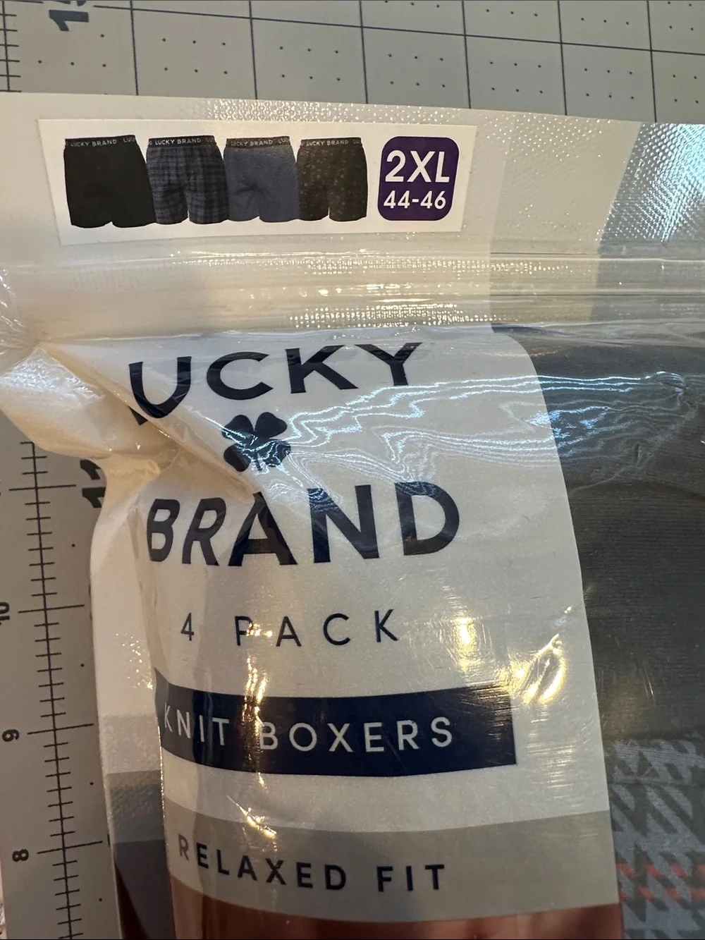 Lucky Brand Men’s 4-Pack Boxer Briefs - Navy, Light Blue & Gray- New, sealed